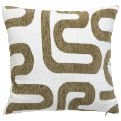 Atmosphera, cru017dateur d'intu017drieur Coussin carré (40 x 40 cm) Safina Vert kaki Sale