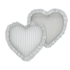 STOF Coussin cœur coton (45 x 45 cm) Joséphine Gris Best
