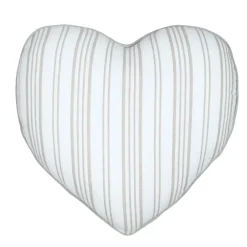 STOF Coussin cœur coton (45 x 45 cm) Joséphine Ecru Sale