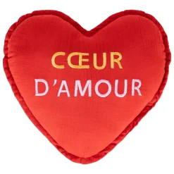 Atmosphera cru017dateur d'intu017drieur for kids Coussin cœur enfant coton (40 cm) Amour Rouge Hot