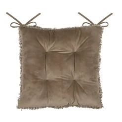 STOF Coussin de chaise carré bouclette (38 x 38 cm) Cosylife Taupe Best