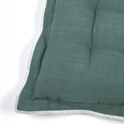 STOF Coussin de chaise carré coton (38 x 38 cm) Helios Vert