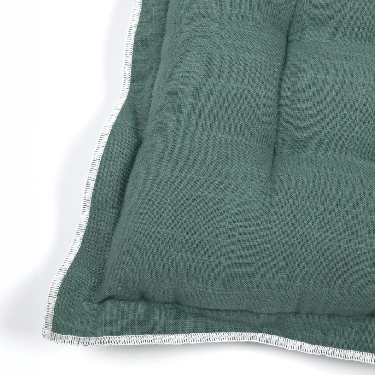 STOF Coussin de chaise carré coton (38 x 38 cm) Helios Vert