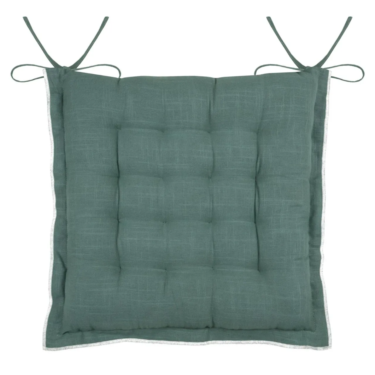 STOF Coussin de chaise carré coton (38 x 38 cm) Helios Vert