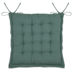 STOF Coussin de chaise carré coton (38 x 38 cm) Helios Vert