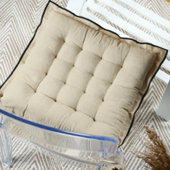 STOF Coussin de chaise carré coton (38 x 38 cm) Helios Ecru Online