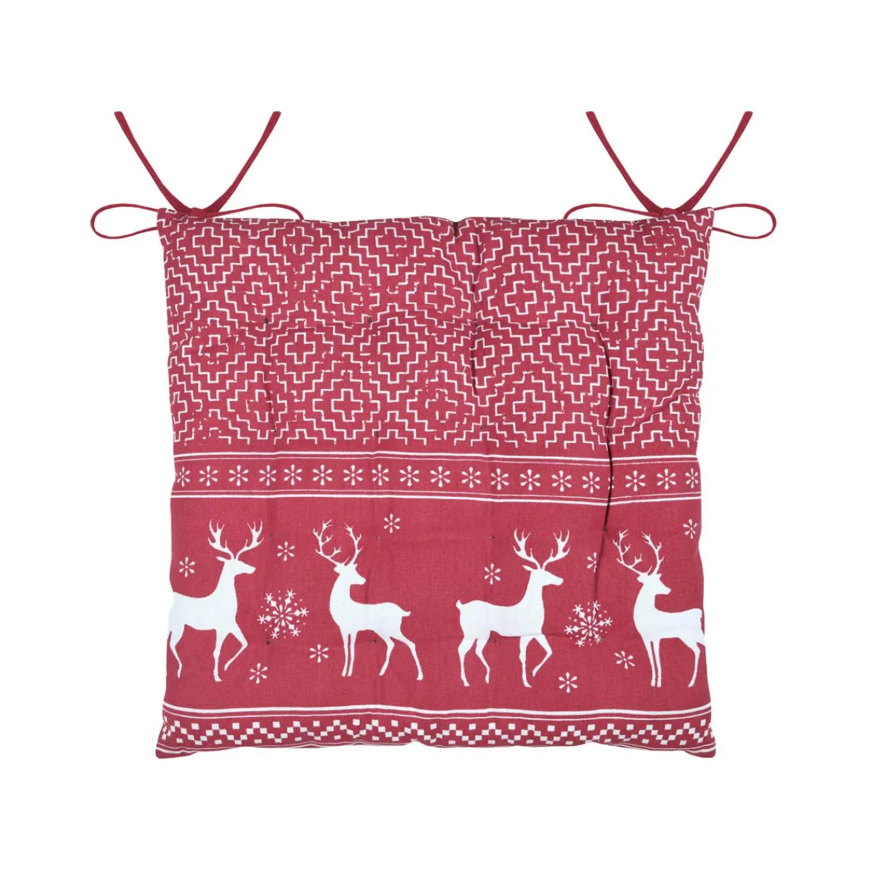 STOF Coussin de chaise carré coton (40 x 40 cm) Arbin Rouge
