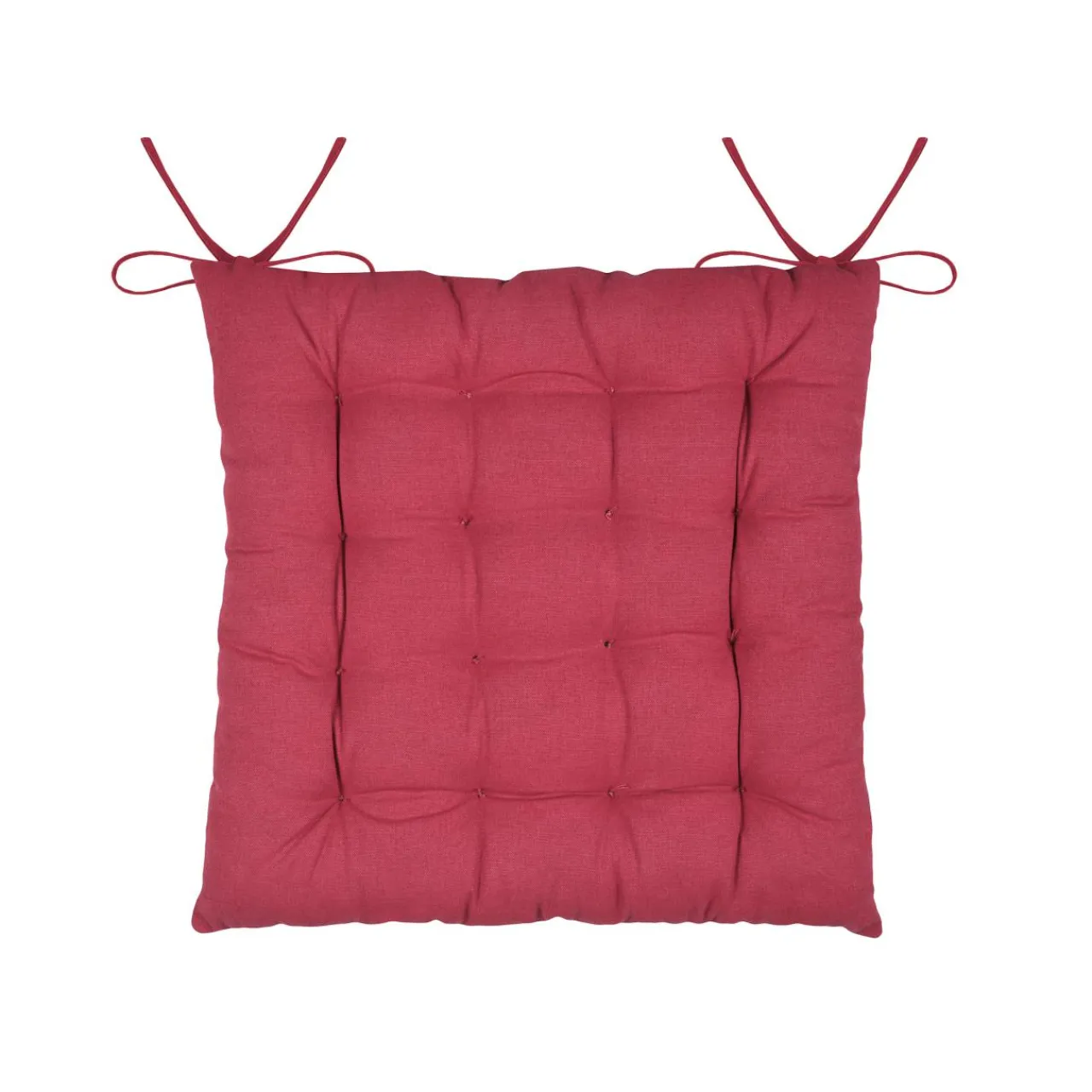 STOF Coussin de chaise carré coton (40 x 40 cm) Arbin Rouge