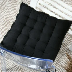STOF Coussin de chaise carré coton (38 x 38 cm) Helios Noir Online