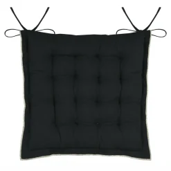 STOF Coussin de chaise carré coton (38 x 38 cm) Helios Noir Online