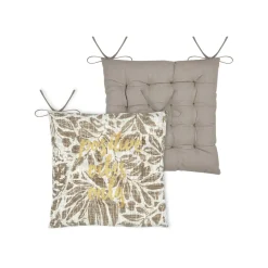 STOF Coussin de chaise carré coton (38 x 38 cm) Hemera Taupe Online