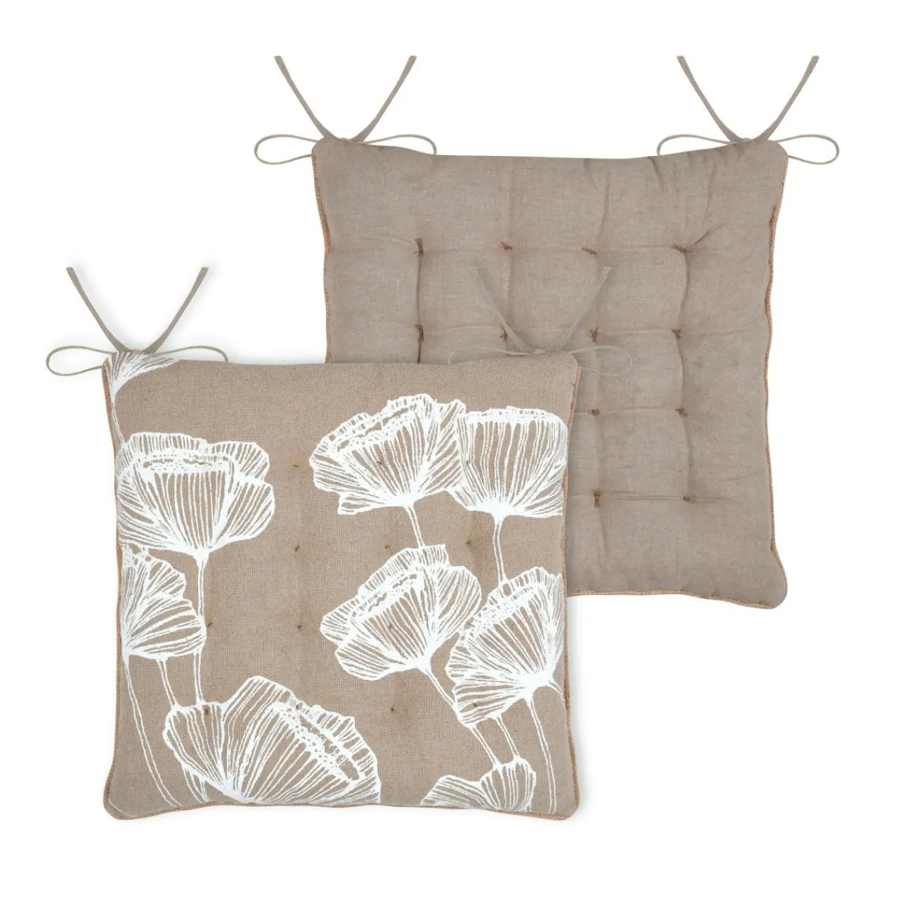 STOF Coussin de chaise carré coton (38 x 38 cm) Oriana Beige Best