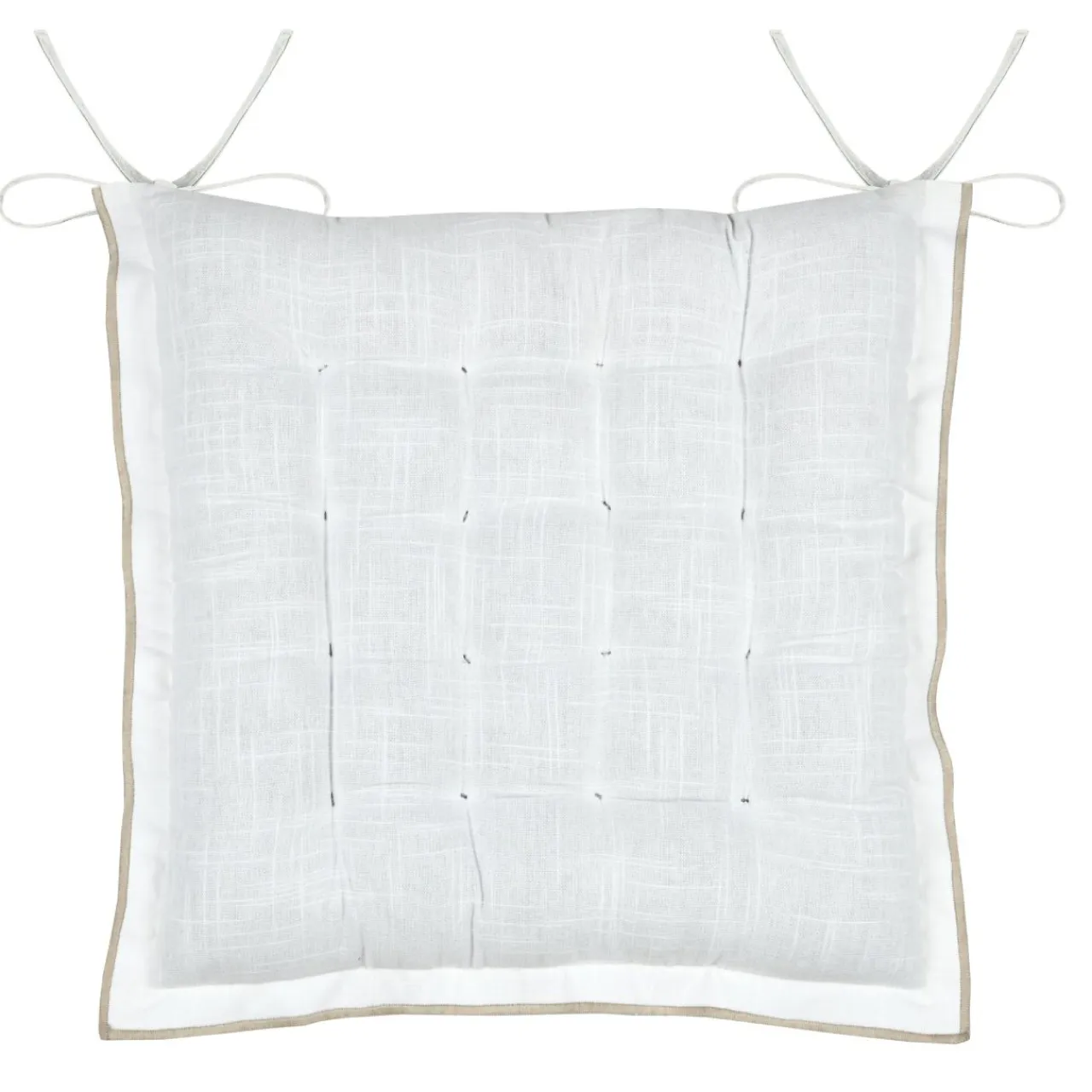 STOF Coussin de chaise carré coton (38 x 38 cm) Helios Blanc Outlet