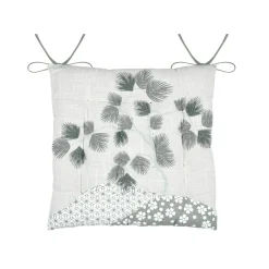 STOF Coussin de chaise carré coton (38 x 38 cm) Yuki Vert Jade