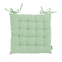 EMINZA Coussin de chaise carré coton (40 x 40 cm) Pixel Vert menthe Clearance