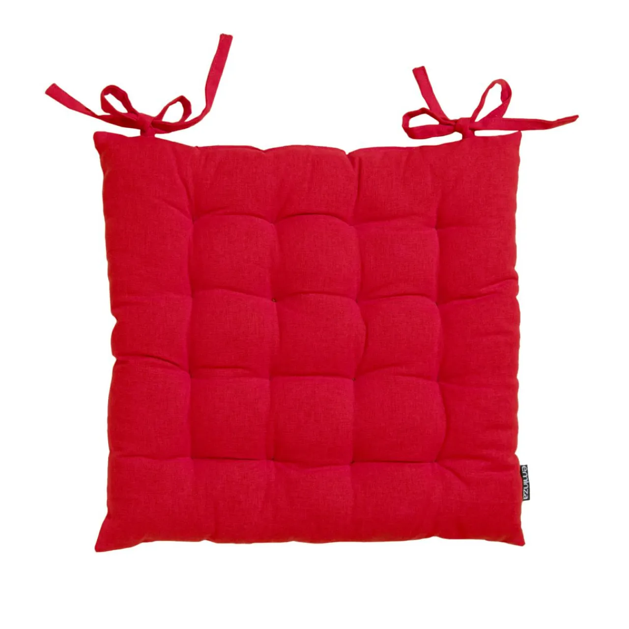 EMINZA Coussin de chaise carré coton (40 x 40 cm) Pixel Rouge New