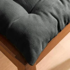 EMINZA Coussin de chaise carré coton (40 x 40 cm) Pixel Gris Anthracite Clearance