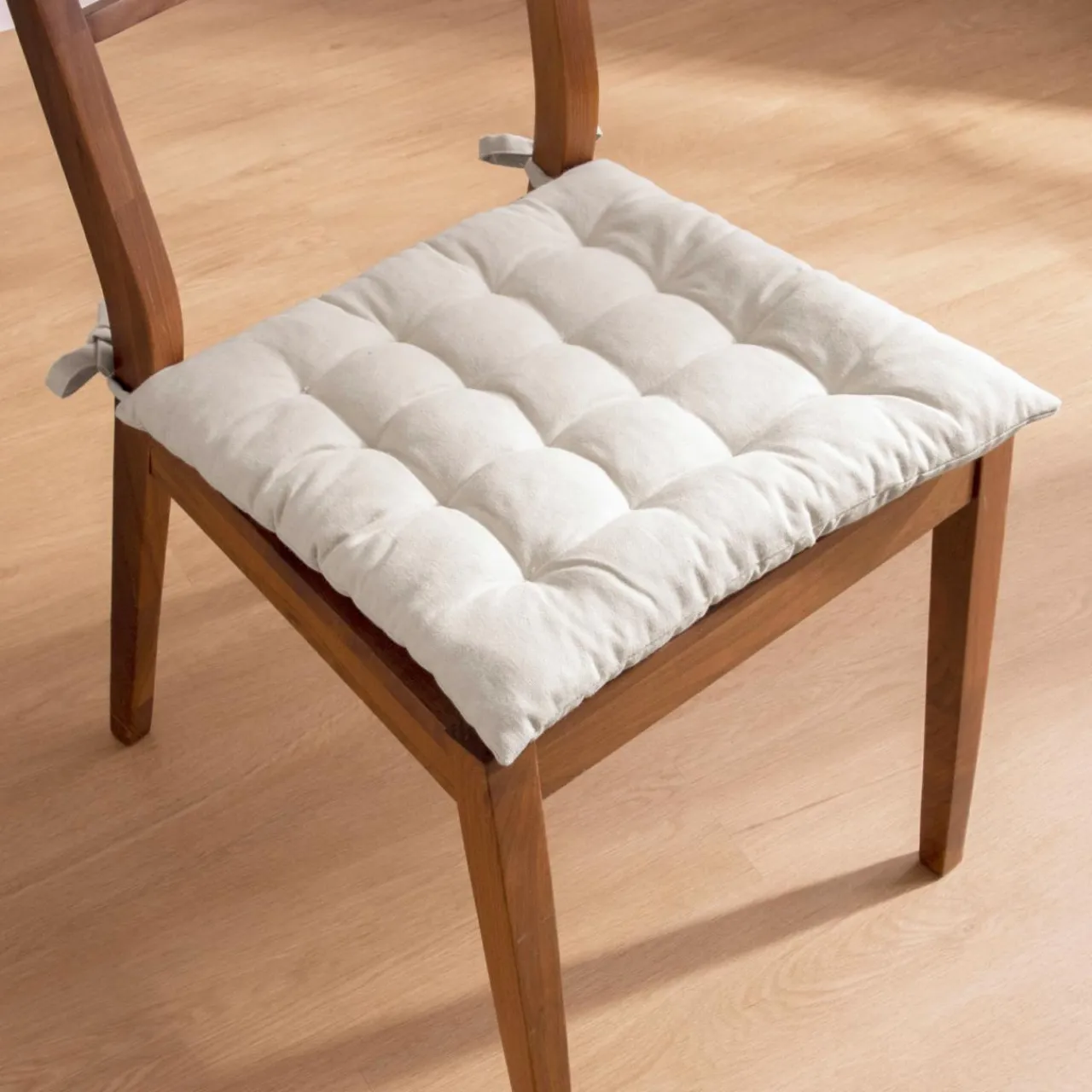 EMINZA Coussin de chaise carré coton (40 x 40 cm) Pixel Beige Sale