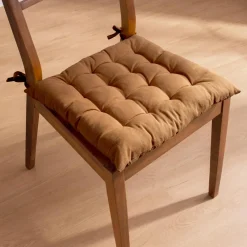 EMINZA Coussin de chaise carré coton (40 x 40 cm) Pixel Camel Discount