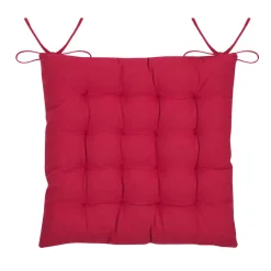 STOF Coussin de chaise carré coton (38x38 cm) Villard Bordeaux New