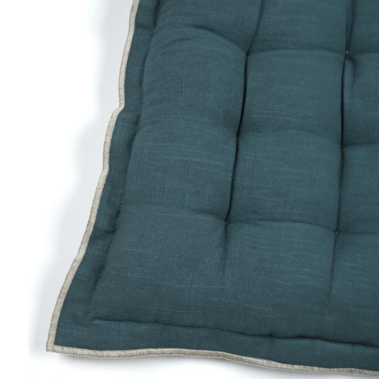 STOF Coussin de chaise carré coton (38 x 38 cm) Helios Bleu Discount