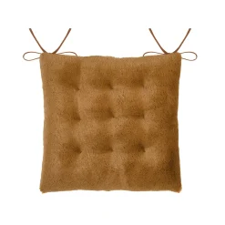 STOF Coussin de chaise carré fausse fourrure (40 x 40 cm) Asgard Camel Outlet