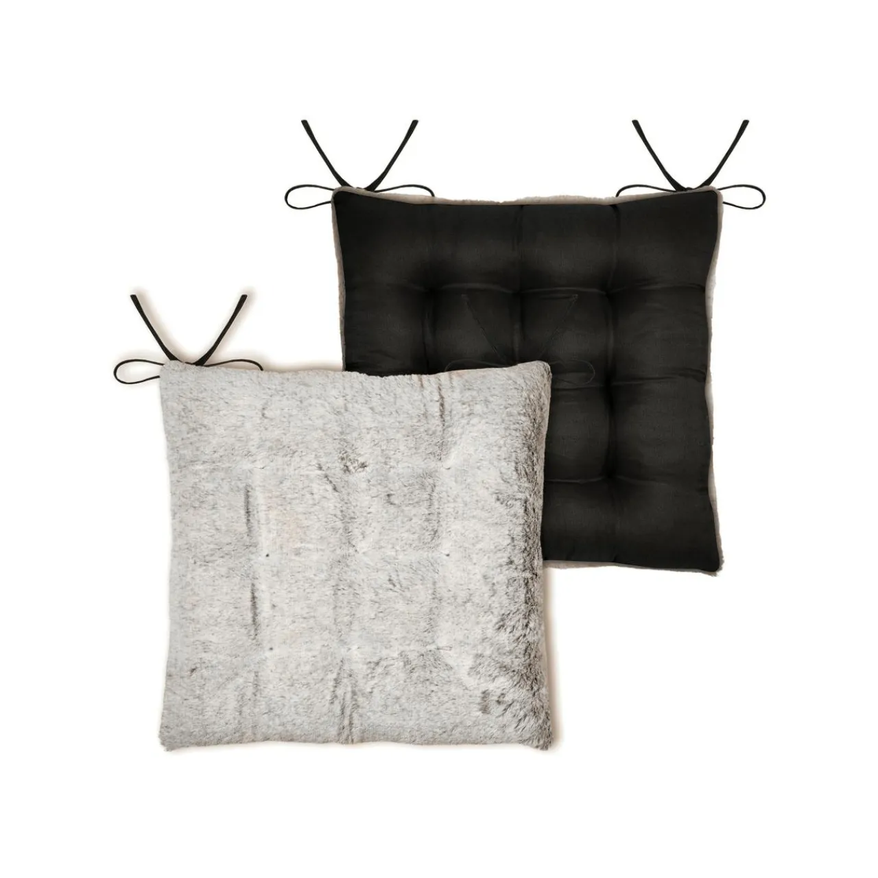 STOF Coussin de chaise carré fausse fourrure (40 x 40 cm) Asgard perle Gris Clearance