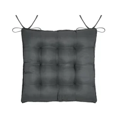 STOF Coussin de chaise carré fausse fourrure (40 x 40 cm) Asgard Gris carbone Gris foncé New