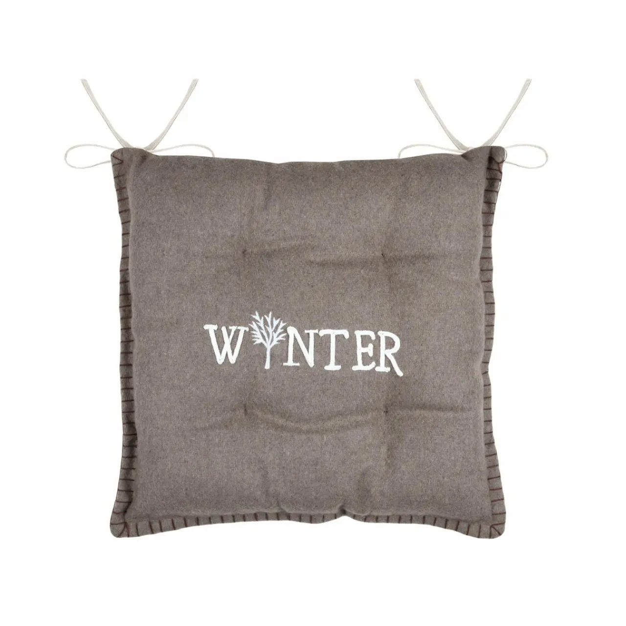 STOF Coussin de chaise carré velours (38 x 38 cm) Landry Taupe Sale