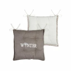 STOF Coussin de chaise carré velours (38 x 38 cm) Landry Taupe Sale