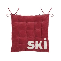 STOF Coussin de chaise carré velours (38 x 38 cm) Chamonix Rouge Best