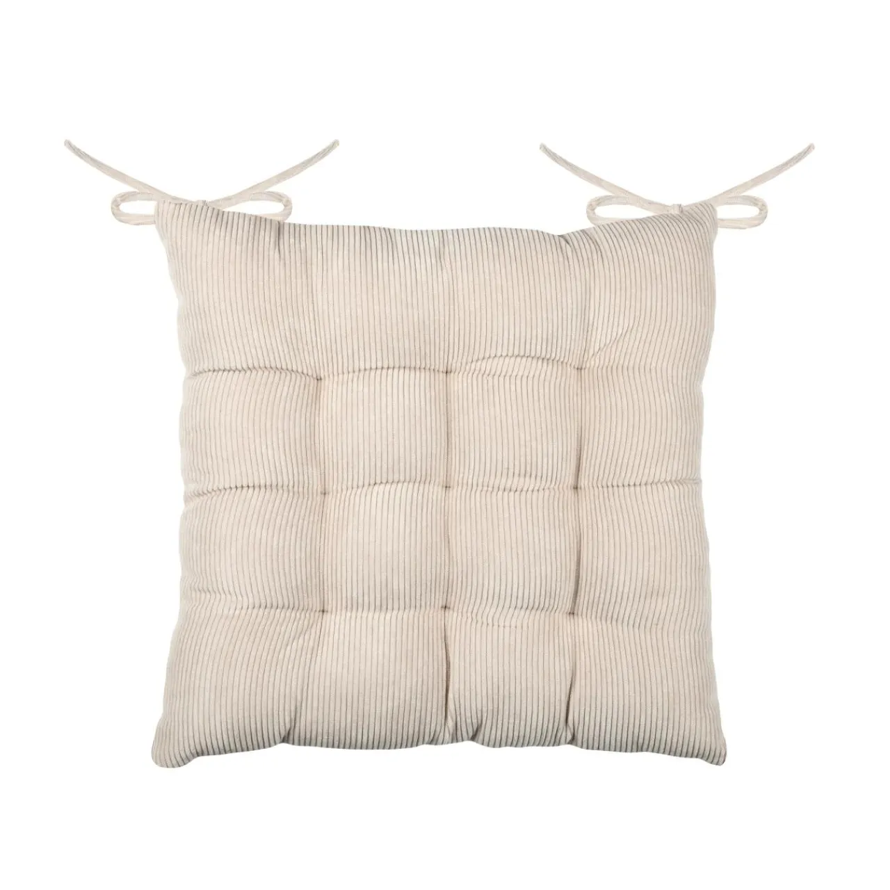 STOF Coussin de chaise carré velours (38 x 38 cm) Dandy Beige New