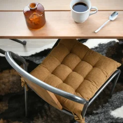 STOF Coussin de chaise carré velours (38 x 38 cm) Dandy Camel Online