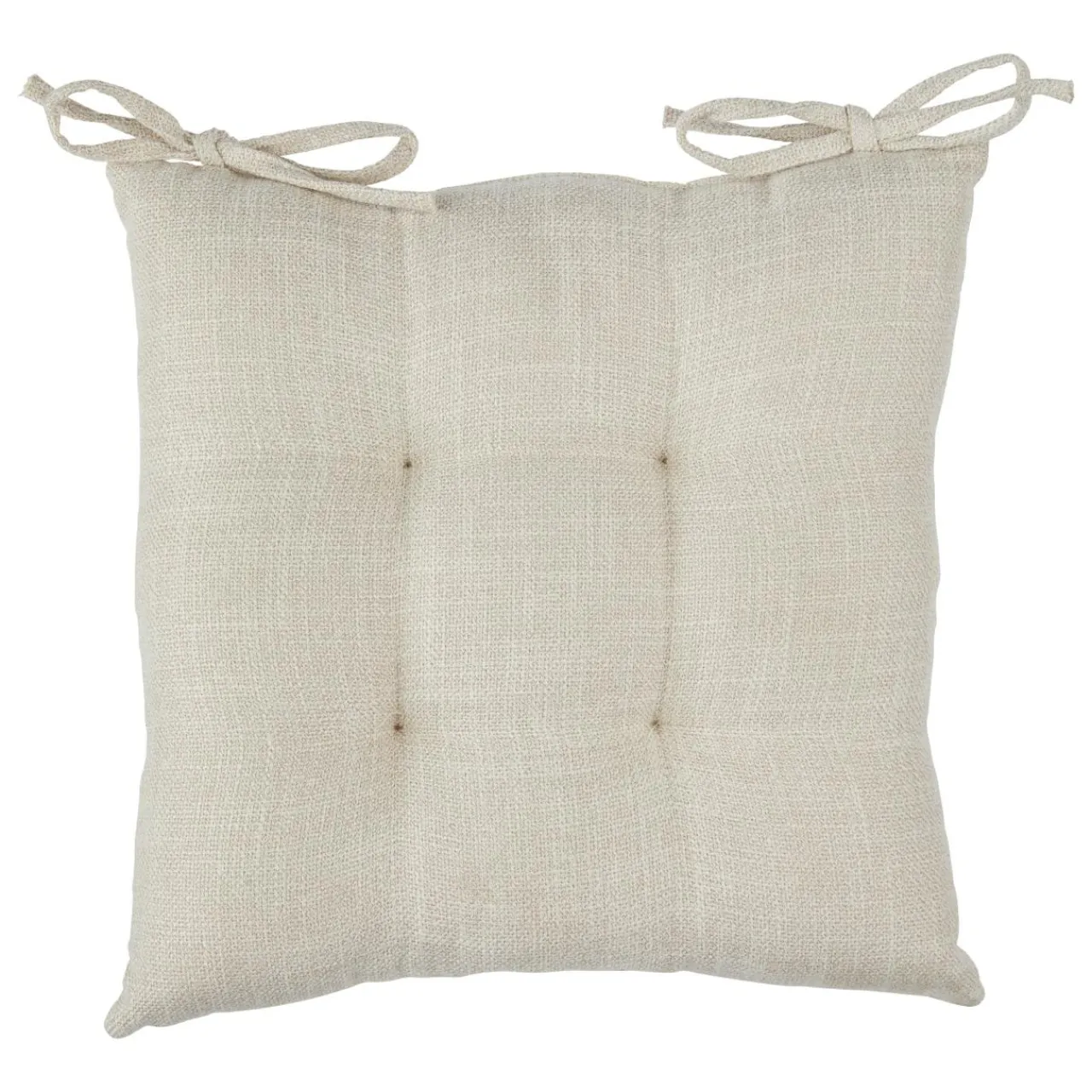 Atmosphera, cru017dateur d'intu017drieur Coussin de chaise carré (38 x 38 cm) Clem lin Beige