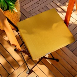EMINZA Coussin de chaise extérieur carré (40 x 40 cm) Sunset Jaune moutarde Discount