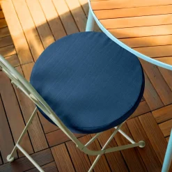 EMINZA Coussin de chaise extérieur rond (40 cm) Sunset Bleu nuit Clearance