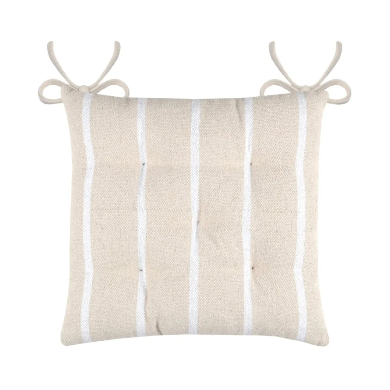EMINZA Coussin de chaise extérieur toile de coton (40 x 40 cm) Ocealys Blanc Hot