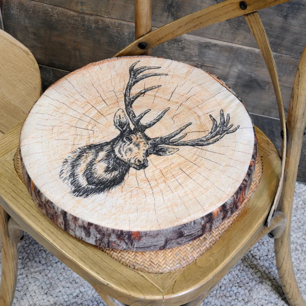 STOF Coussin de chaise rond (38 cm) Gruffy Marron Sale