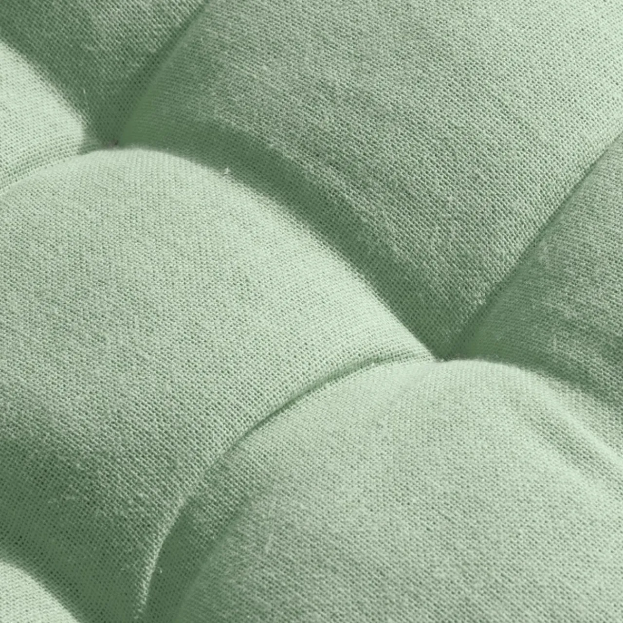 EMINZA Coussin de chaise rond coton (40 cm) Pixel Vert menthe Best