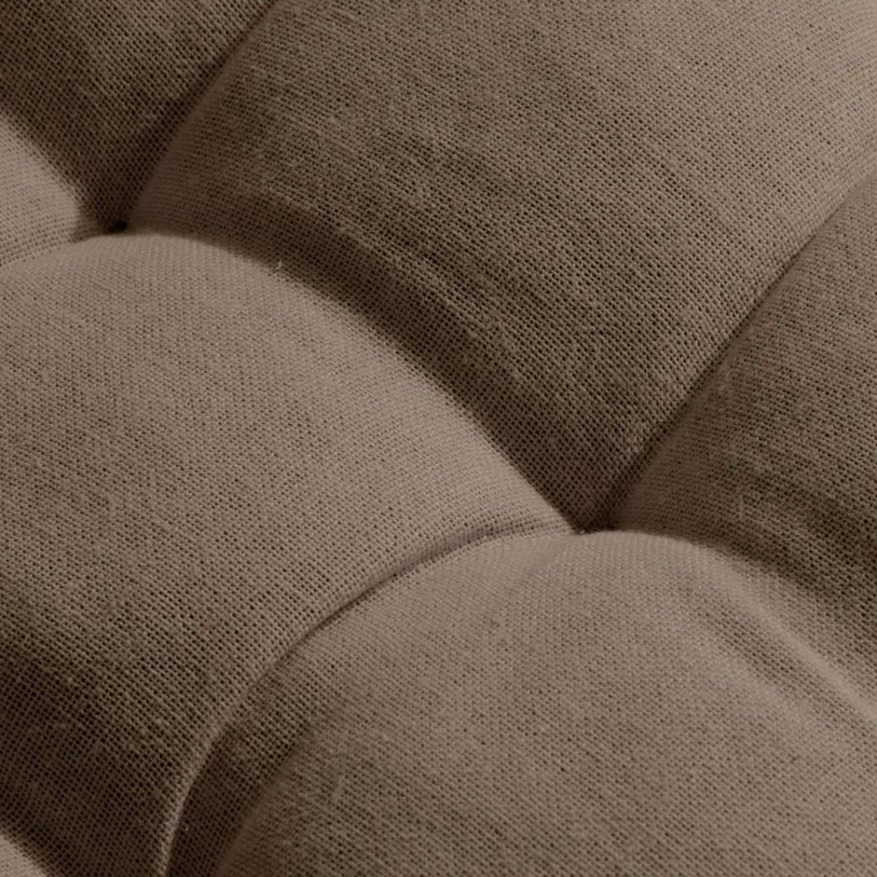 EMINZA Coussin de chaise rond coton (40 cm) Pixel Taupe Clearance