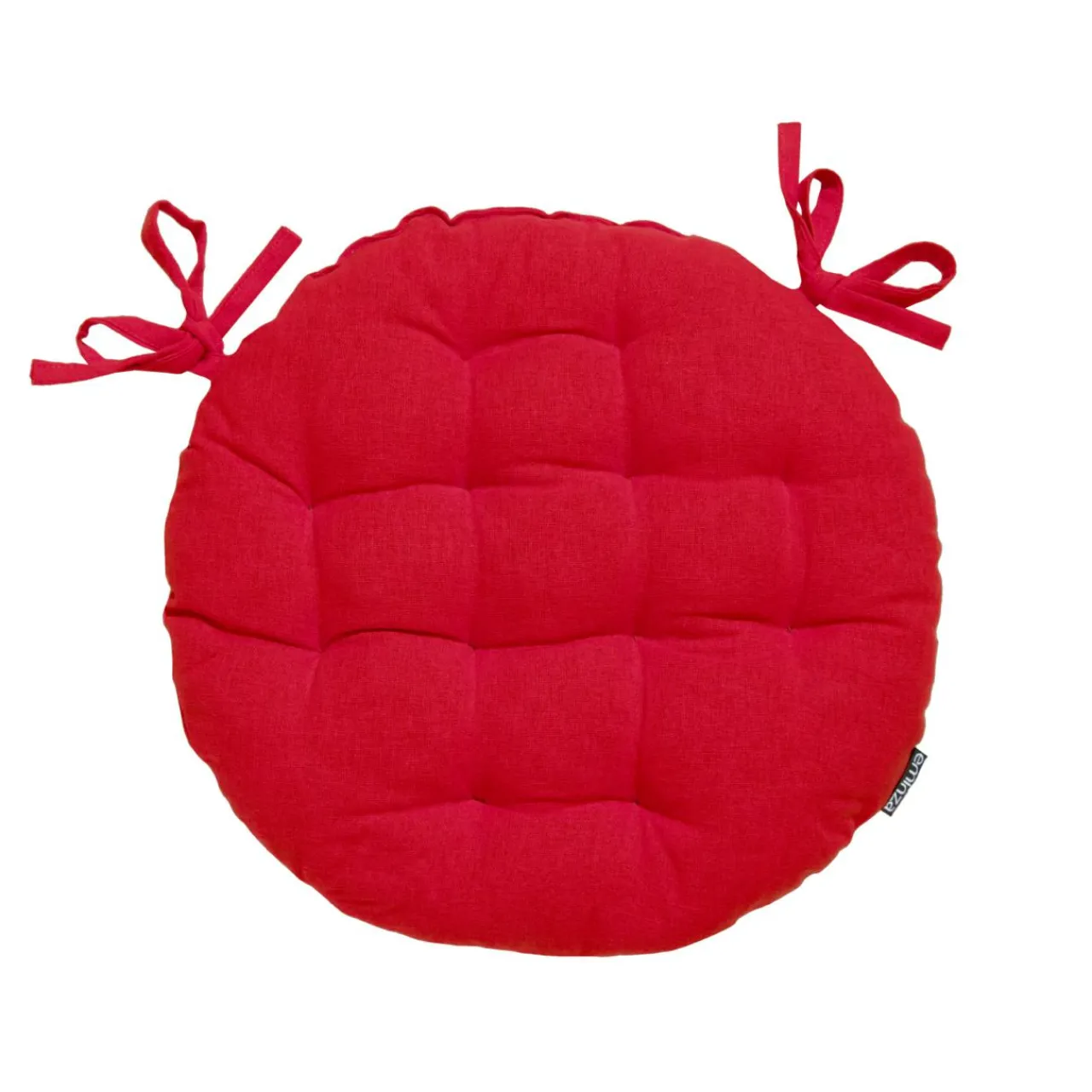 EMINZA Coussin de chaise rond coton (40 cm) Pixel Rouge Outlet