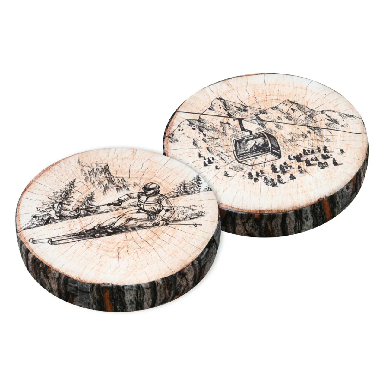 STOF Coussin de chaise rond (38 x 38 cm) Tignes Marron Discount