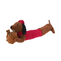 KOOPMAN Coussin de Noël bas de porte (82 x 20 cm) Nano chien Marron Sale