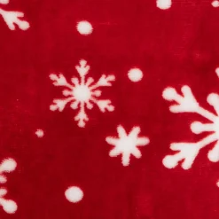 FEERIC LIGHTS Coussin de Noël carré (40 cm) Flocons de neige Rouge