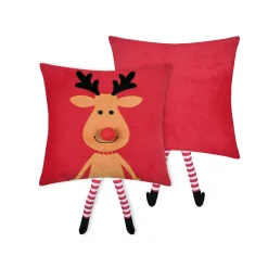 STOF Coussin de Noël carré velours (45 x 45 cm) Edgard Renne Caramel Rouge Sale