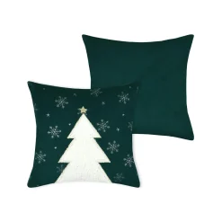 STOF Coussin de Noël carré velours (45 x 45 cm) Harold sapin Vert Online