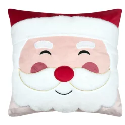 STOF Coussin de Noël carré (45 x 45 cm) Hohoho Joyeux Noël Rouge Best