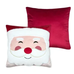 STOF Coussin de Noël carré (45 x 45 cm) Hohoho Joyeux Noël Rouge Best
