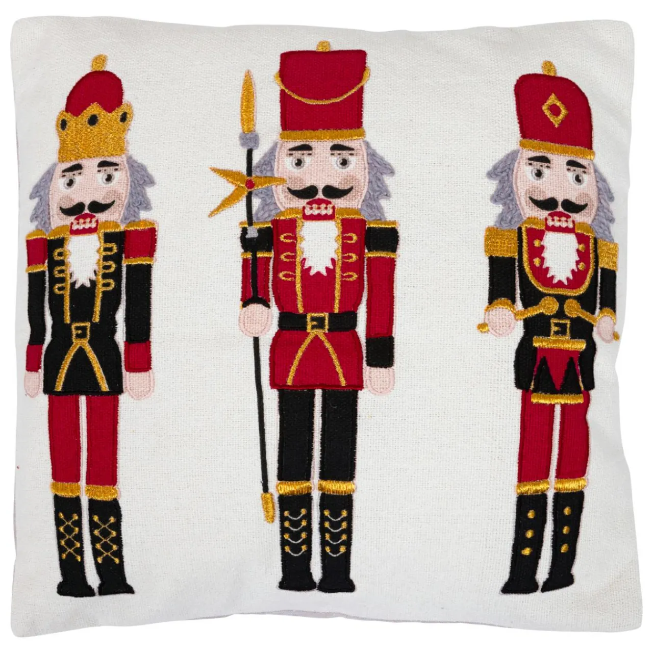 JJA Coussin de Noël carré (45 x 45 cm) Soldat Casse-noisette Multicolore Clearance
