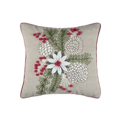 STOF Coussin de Noël coton et laine (45 x 45 cm) Winty Naturel Clearance